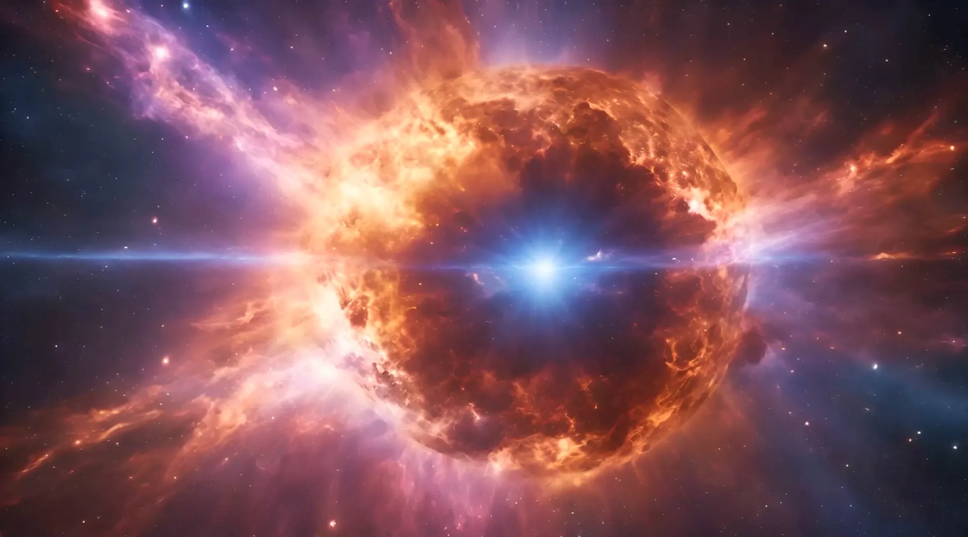Interstellar Flare Vivid Nebular Stock Video